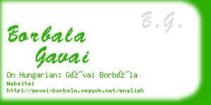 borbala gavai business card